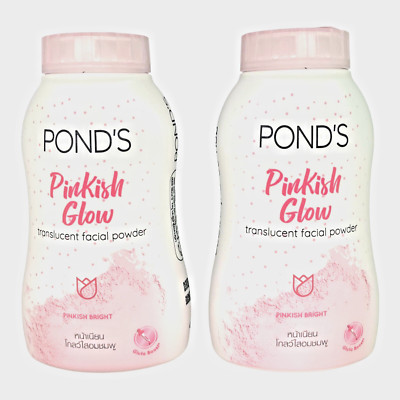 2xPond's Pinkish Glow Translucent Facial Powder 50g Naturally Bright And Pinkish