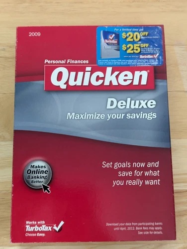 Quicken Deluxe 2009 by Intuit Windows PC Software Complete In Box