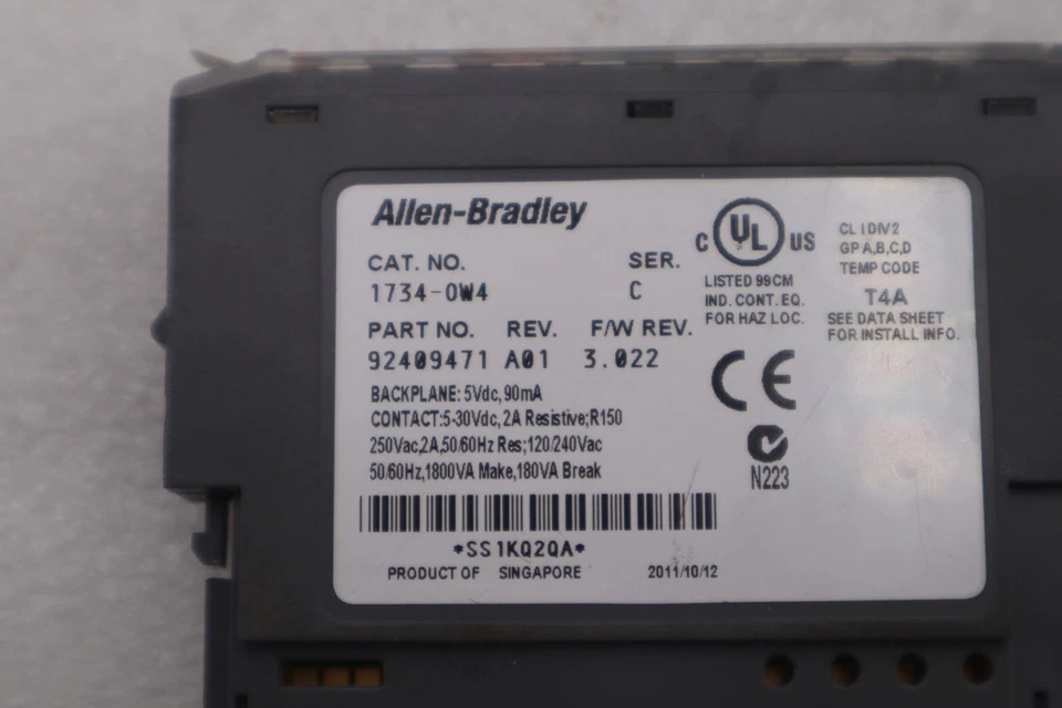 New Allen-Bradley 1734-OW4 Point I/O 4 Point Digital Output Module STOCK 1196 - Image 2 of 4