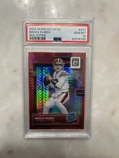 2022 Donruss Optic Brock Purdy RC Red Hyper Prizm SP Rated Rookie PSA 10 GEM MT
