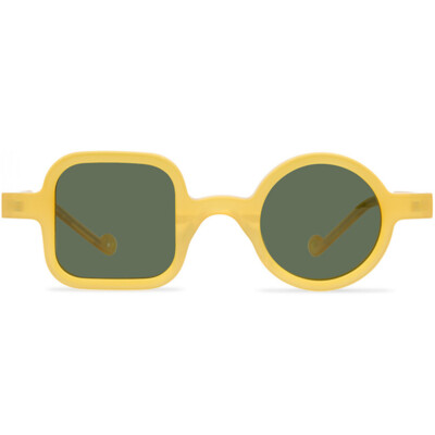 Geometric Sunglass Unisex Acetate Frame One Square One Round Shape  Sonnenbrillen