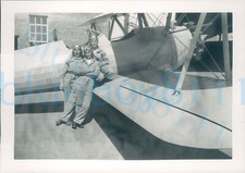 WW2 RAF Airman photo Darr Aero Tech GA US 1941 Boeing Stearman Pilots at wings