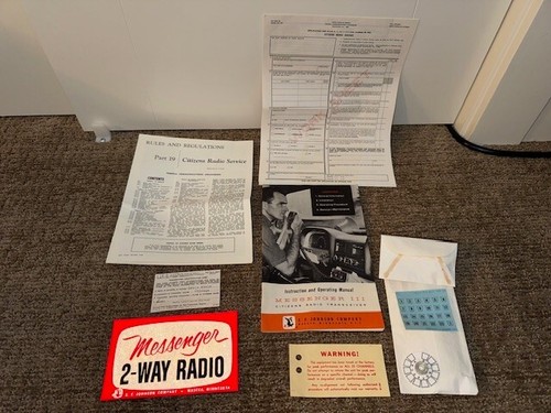 Vintage Johnson Messenger III 5 Ch. A-E CB Radio Original Box/Paperwork - Photo 8/10