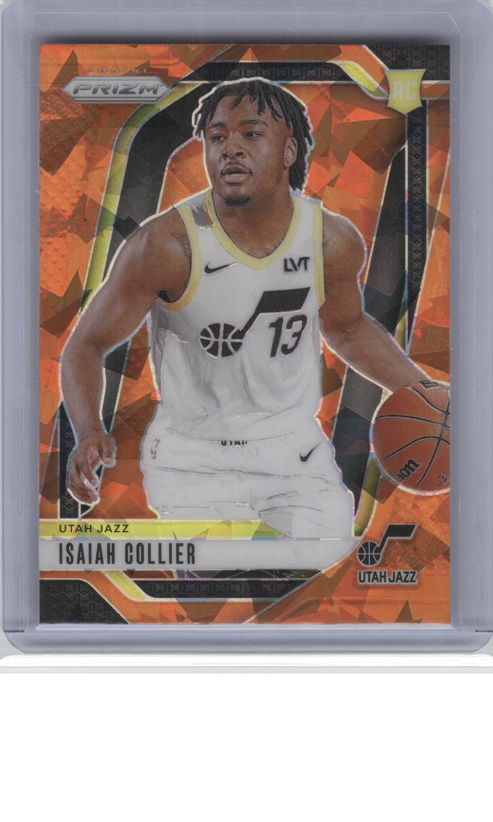 2024-25 Panini Prizm #227 Isaiah Collier Prizms Orange Ice B21R2C10