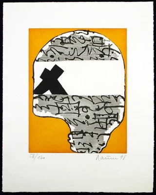 Untitled, 1998. Grosse Lithographie Walter RAUM (1923-2009 D), handsigniert - Bild 1 von 3