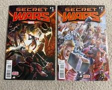 Secret Wars #1 #2 Lot Marvel Comics 2015 -1st App God Emperor Doom NM