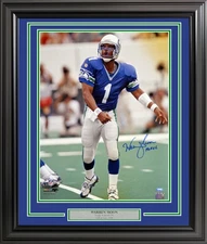 Warren Moon Signed Framed 16x20 Photo Seattle Seahawks MCS Holo