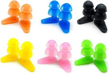 6 Sets Waterproof Kids,Swimming Reusable Silicone Ear Plugs for boys and girls