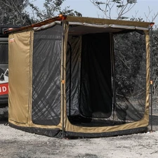 ALL- Awning Room with Floor 8.2' x 8.2' Rip-Stop 420D Oxford Awning Tent with