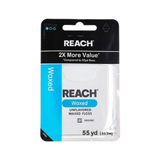 6 Pack Reach Unflavored Waxed Dental Floss