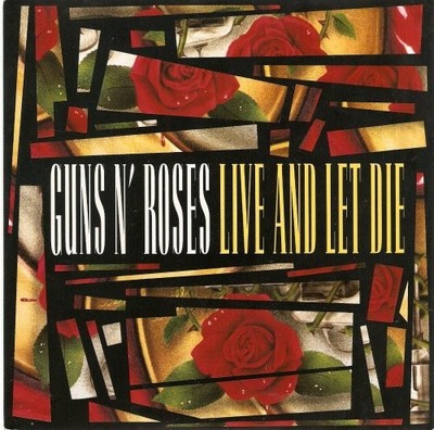 Guns N' Roses - Live And Let Die - Used Vinyl Record 7 - Y5826z