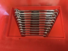 Snap On Tools SAE Combination Wrench Set 12 Point Flank Drive Plus 11pc SOEX711