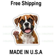 Peeking Boxer Vinyl Decal Sticker Dog Puppy Pet Peeker A
