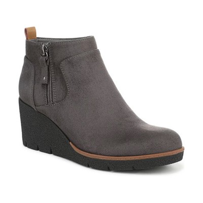 Women's Dr. Scholl's Bianca Wedge Booties Grey Fabric SZ 9.5 M
