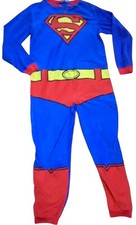 Boys Superman Pajamas One Piece Kids XL Fleece Superhero Costume Union Suit