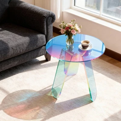 Acryl Couchtisch Sofa Beistelltisch Nachttisch für Schlafzimmer Wohnzimmer 45cm - Bild 1 von 4