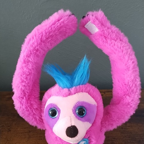Juguete electrónico Eolo 2019 rosa colgante mono parlante animal de peluche ¡FUNCIONA! - Imagen 3 de 10