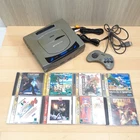 Sega Saturn console Japan Gray bundle with 8 games 1 controller cables NTSC-J