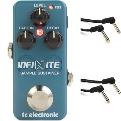 TC Electronic Infinite Sample Sustainer Mini Pedal with Patch Cables