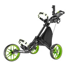 New CaddyTek Golf CaddyLite EZ Fold V8 3-Wheel Push Cart Dark Gray/Lime