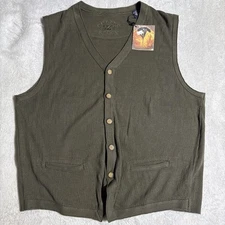 MEN'S CUTTER & BUCK Green Knit Sweater Vest, sz L