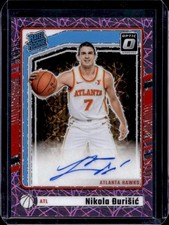 2024-25 Donruss Optic Nikola Durisic Rated Rookie Pink Velocity Prizm Auto #/79