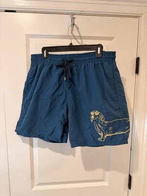 Vilebrequin Men's Blue Swim Trunks Dog