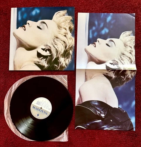 MADONNA  TRUE BLUE ALBUM JAPAN 1982 RECORD VINYL PROMO POSTER LA ISLA BONITA LP