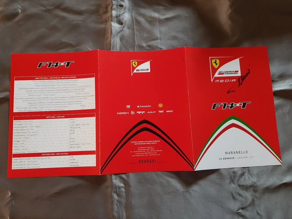 Fernando Alonso genuine SIGNATURE Ferrari F14 T Formula 1 brochure autografo F1 - Bild 3 von 4