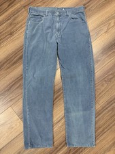 Levi's 505 Light Blue Corduroy Pants Mens 36x32 Regular Fit Straight Leg Cord