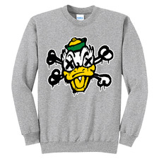 NEW Art Society OREGON PUDDLES PIRATE GREY Crew Sweater SM-4XLARGE MADE IN USA image
