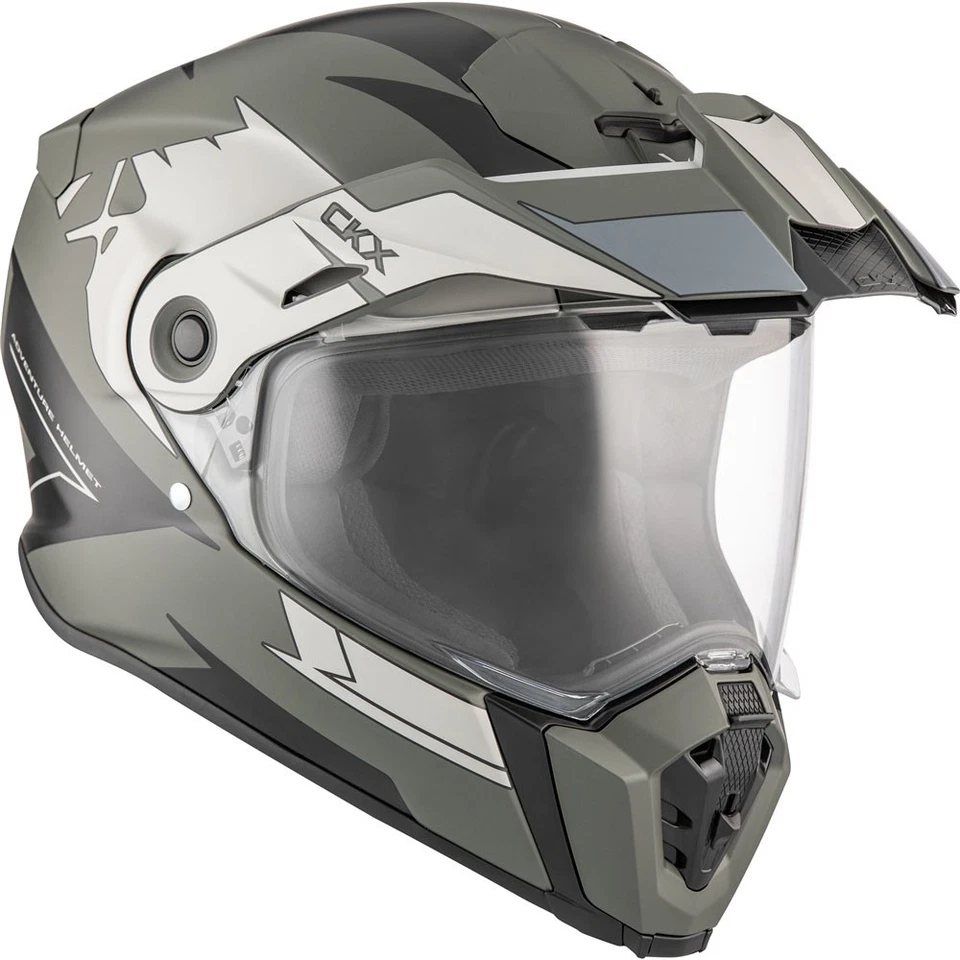 CKX Atlas Motorcycle Helmet Single Shield Quick Release Proclip Scorpio Gray Foto 2 de 4