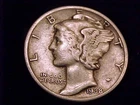 1938-P  Mercury Dime,  Fine  Grade.
