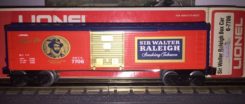 Lionel Spur 0 1977 USA SIR WALTER RALEIGH TOBACCO Box Car OVP 6-7706 SELTEN! | Zustand: Gebraucht