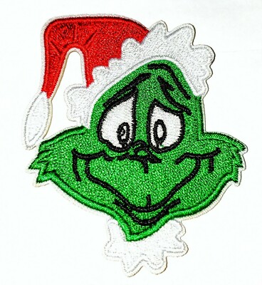 Grinch Patch Dr Seuss Embroidered Iron 