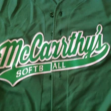 Softball Pre Worn Jersey #16 McCarthys Green W/White by Teamwork Score Homerun