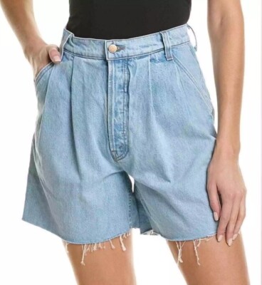 MOTHER Snacks Double Pleat Fun Dip Short Fry Shorts New Size 32