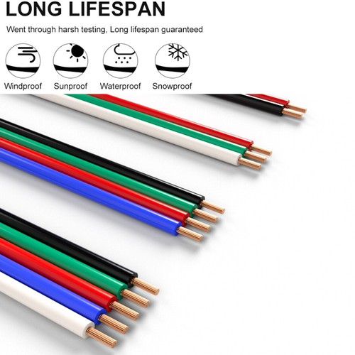 2/3/4/5/6-Way PVC Multi Flat Ribbon Cable Wire LED Light strip cable - Picture 4 of 14