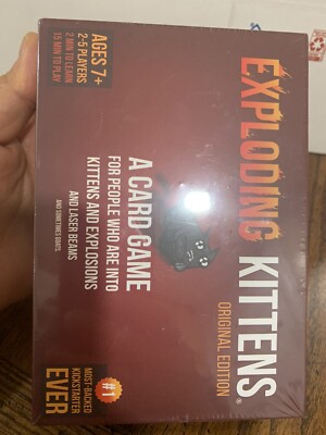 Exploding Kittens Card Game Original Edition Brand New Sealed Kids Age 7 And up 