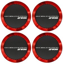 4x Work Wheels Emotion Flat Center Caps Black Red For Zr10 T7r D9r Kiwami T5r 4x Work Wheels Emotion Flat Center Caps Black Red For Zr10 T7r D9r Kiwami T5r