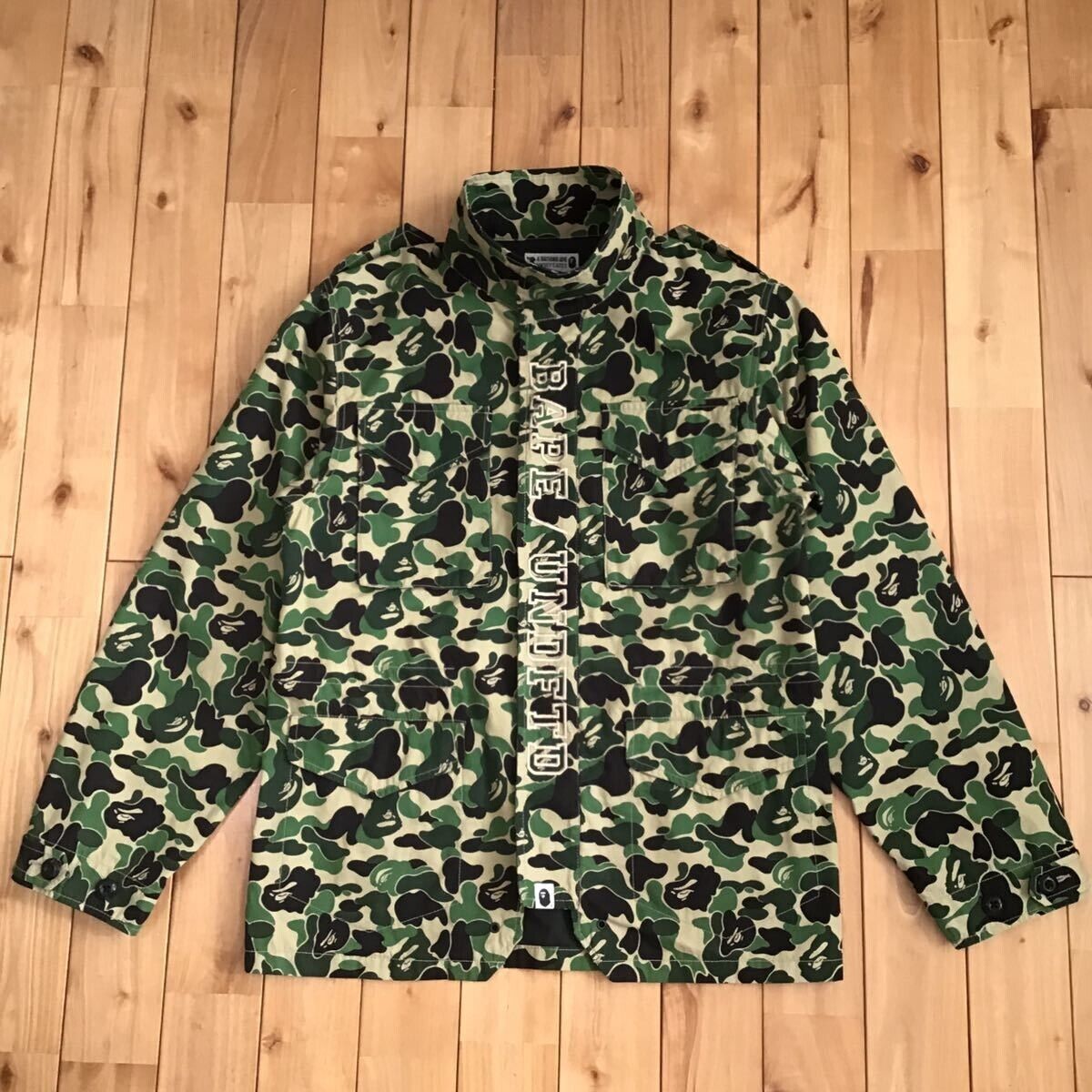 BAPE × undefeated M65 military jacket ABC camo green A Bathing Ape Size M