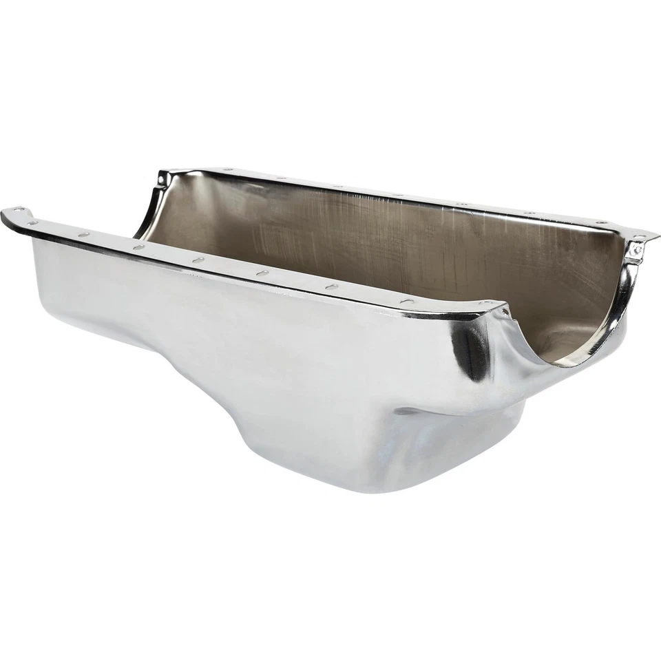 Speedway Motors 273-340 Mopar Dodge Plymouth 318 340 Stock Sump Chrome Oil Pan - Image 3 of 4