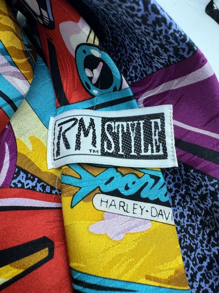 Harley Davidson Ralph Marlin Motocicletas Licencia Oficial Corbata 4” 1993 Tanques Foto 4 de 4