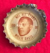 1960s Coca Cola Willie Davis NFL C69 All-Stars Bottle Cap Coke
