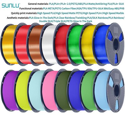 【Kaufen 4 Pay 3】SUNLU PP/PLA/PLA-Glow/TPU-SILK/PLA+/PETG/ABS/SILK/TPU Filament