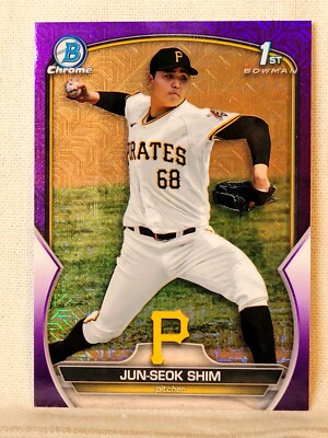 Jun-Seok Shim, Pirates, 2023 1st Bowman Chrome Purple Mojo #'d/299