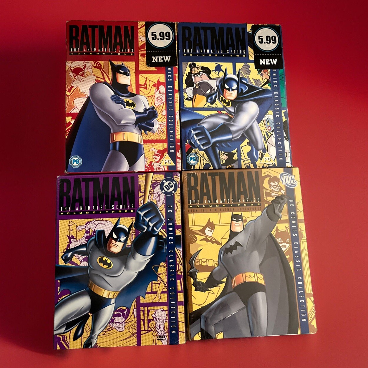 Batman Animated Series Volume 1 2 3 4 Complete DVD Box Set Sealed New