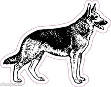 German Shepherd Vinyl Window Decal Sticker
