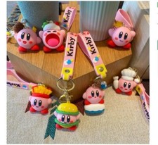 20pcs Anime kirby mix PVC Keychain Key Chain boy lovely gifts Keyring