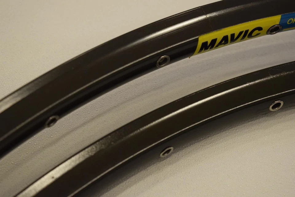 Juego de llantas Mavic OPEN 4 CD 700c 28"" 32 orificios cubierta de carretera marrón oscuro años 80 Nuevo de Lote Antiguo Foto 2 de 4
